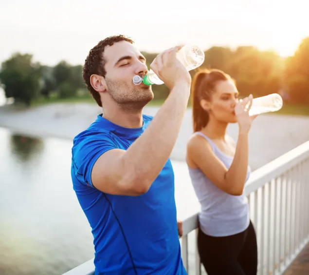 Wasser trinken nach Training
