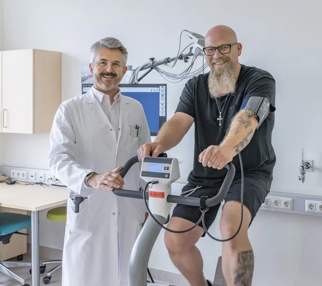 Patient am Ergometer
