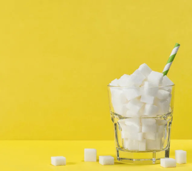 Limonade Zuckerglas