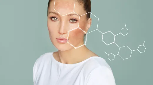 Bild einer Frau, Waben davor/iStock
