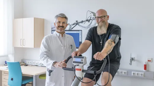 Patient am Ergometer