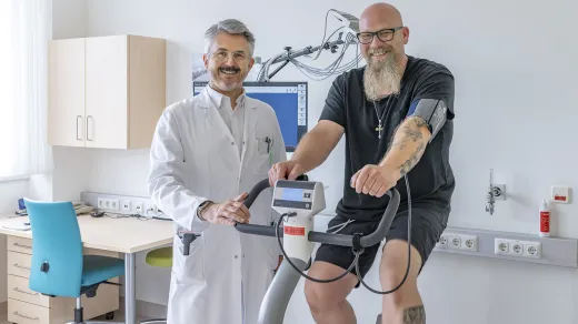 Patient am Ergometer